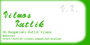 vilmos kutlik business card